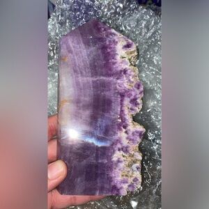 Raw Edge Purple Fluorite Tower Slab